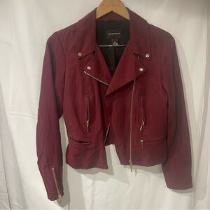Club Monaco Burgundy Utility Jacket